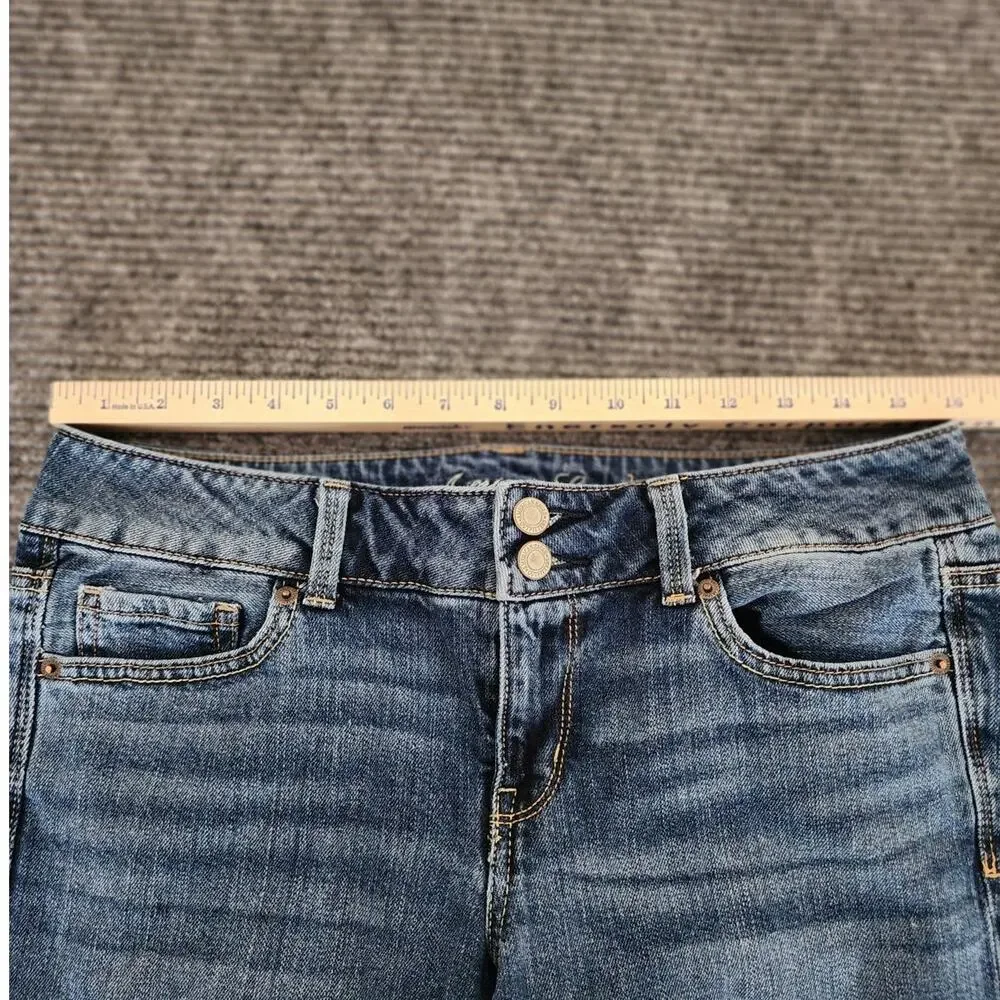 American Eagle Outfitters Womens 10 Artist Double Button Blue Denim Jeans